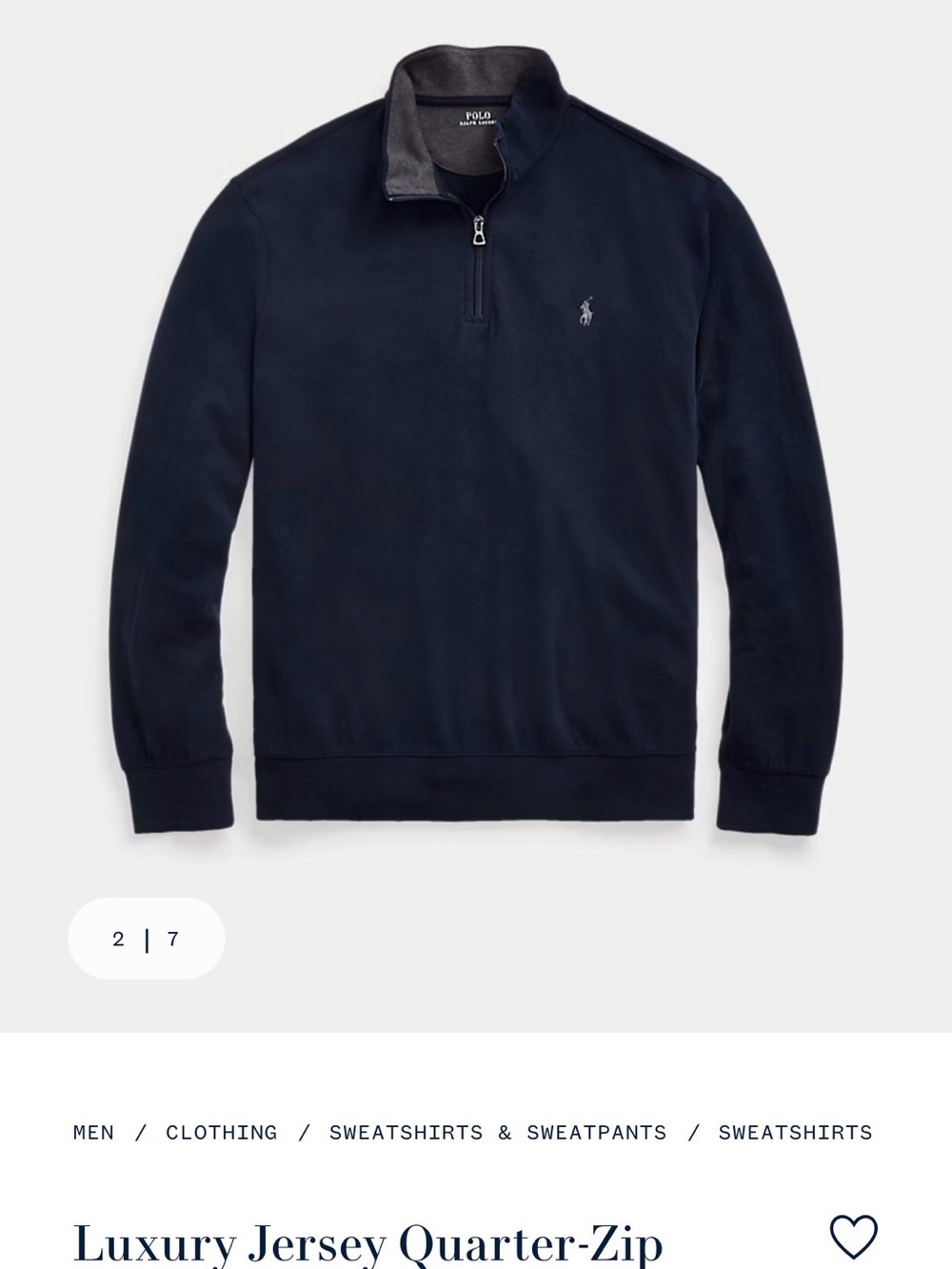 Polo by Ralph Lauren Navy Quarter-Zip Pullover